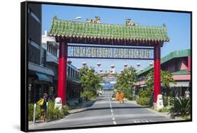 Entrance to the Chinese Quarter, Noumea, New Caledonia, Pacific-Michael Runkel-Framed Stretched Canvas