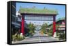 Entrance to the Chinese Quarter, Noumea, New Caledonia, Pacific-Michael Runkel-Framed Stretched Canvas