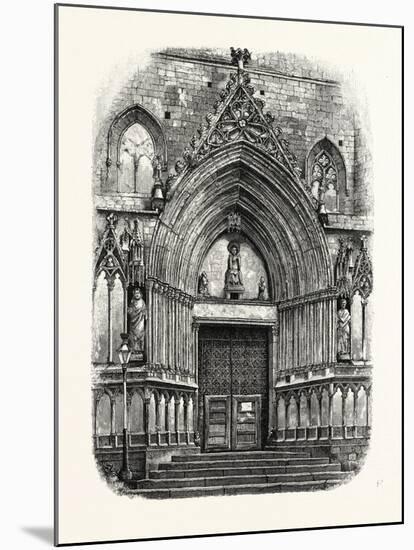 Entrance to the Church of Santa Maria Del Mar, Barcelona, Spain-null-Mounted Giclee Print
