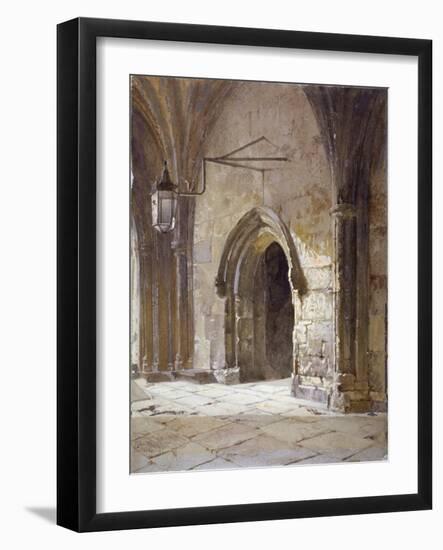 Entrance to the Cloisters from Dean's Court, Westminster Abbey, London, 1881-John Crowther-Framed Giclee Print