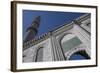 Entrance to the Courtyard, with Minaret, Blue Mosque, Istanbul, Turkey, Western Asia-Martin Child-Framed Photographic Print