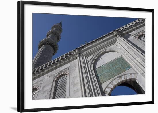 Entrance to the Courtyard, with Minaret, Blue Mosque, Istanbul, Turkey, Western Asia-Martin Child-Framed Photographic Print