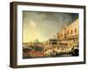 Entrance to The Ducal Palace of Count Gergy, Ambassador of France-Canaletto-Framed Art Print