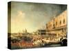 Entrance to The Ducal Palace of Count Gergy, Ambassador of France-Canaletto-Stretched Canvas