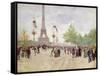 Entrance to the Exposition Universelle, 1889-Jean Béraud-Framed Stretched Canvas