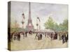 Entrance to the Exposition Universelle, 1889-Jean Béraud-Stretched Canvas