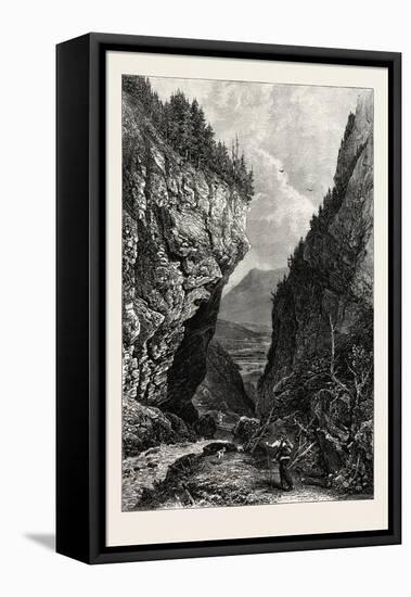 Entrance to the Gasteren Thal, Bernese Oberland, Berner Oberland, Switzerland, 19th Century-null-Framed Stretched Canvas