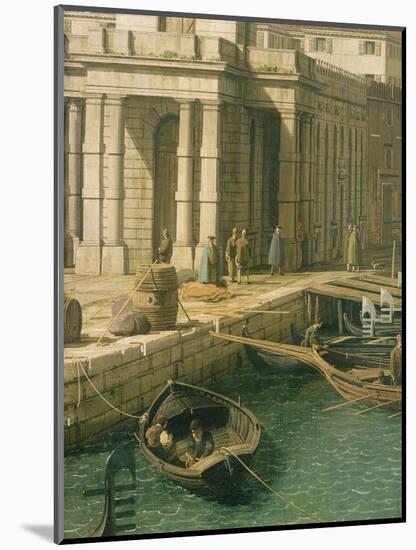 Entrance to the Grand Canal: Looking West, circa 1738-42 (Detail)-Canaletto-Mounted Giclee Print