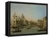 Entrance to the Grand Canal Near the Punta Della Dogana and Santa Maria Della Salute-Canaletto-Framed Stretched Canvas