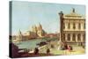 Entrance to the Grand Canal, Venice, with the Piazzetta and the Church of Santa Maria Della Salute-Canaletto-Stretched Canvas