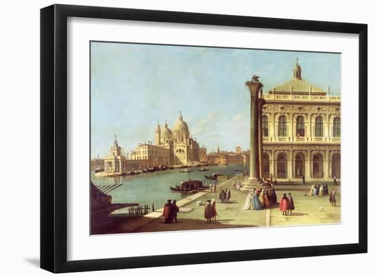 Entrance to the Grand Canal, Venice, with the Piazzetta and the Church of Santa Maria Della Salute-Canaletto-Framed Giclee Print