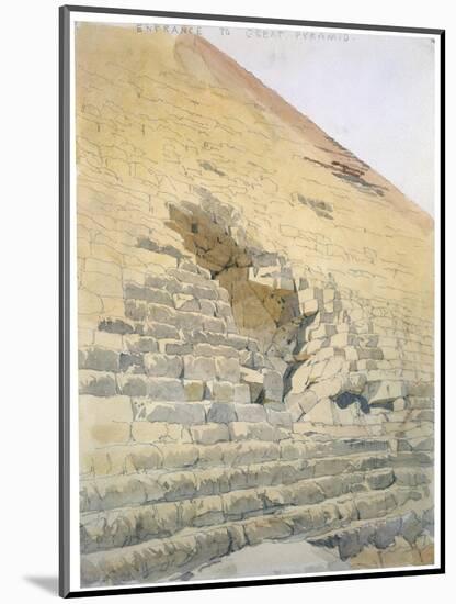 Entrance to the Great Pyramid, Egypt, 19th Century-Richard Phene Spiers-Mounted Giclee Print