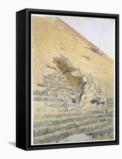 Entrance to the Great Pyramid, Egypt, 19th Century-Richard Phene Spiers-Framed Stretched Canvas