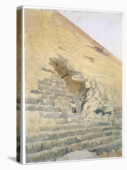 Entrance to the Great Pyramid, Egypt, 19th Century-Richard Phene Spiers-Stretched Canvas