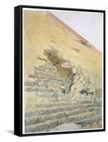 Entrance to the Great Pyramid, Egypt, 19th Century-Richard Phene Spiers-Framed Stretched Canvas