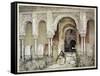 Entrance to the Hall of the Two Sisters, from "Sketches and Drawings of the Alhambra," 1835-John Frederick Lewis-Framed Stretched Canvas