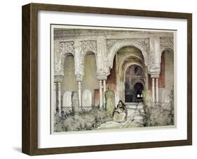 Entrance to the Hall of the Two Sisters, from "Sketches and Drawings of the Alhambra," 1835-John Frederick Lewis-Framed Giclee Print