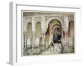 Entrance to the Hall of the Two Sisters, from "Sketches and Drawings of the Alhambra," 1835-John Frederick Lewis-Framed Giclee Print