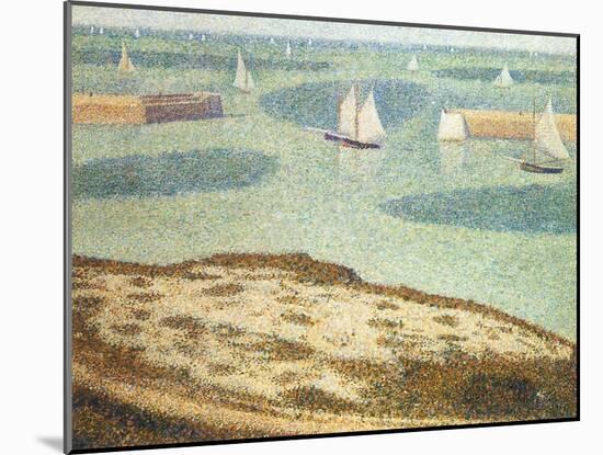 Entrance to the Harbor, 1888-Georges Seurat-Mounted Giclee Print