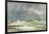 Entrance to the Harbour at Le Havre in Stormy Weather, 1895-Eugène Boudin-Framed Giclee Print