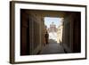 Entrance to the Jain Swaminarayan Temple, Gondal, Gujarat, India, Asia-Annie Owen-Framed Photographic Print