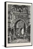 Entrance to the Khan El-Khalil, Egypt, 1879-null-Framed Stretched Canvas