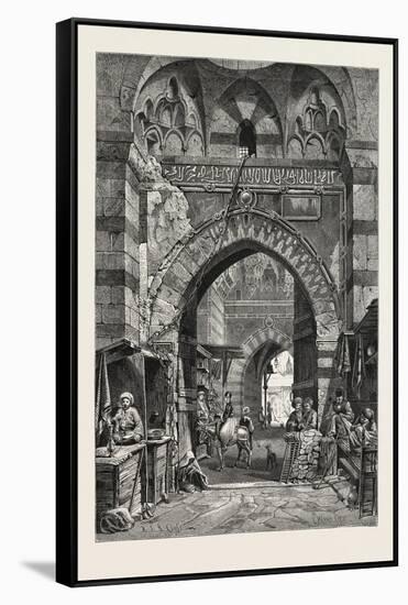 Entrance to the Khan El-Khalil, Egypt, 1879-null-Framed Stretched Canvas