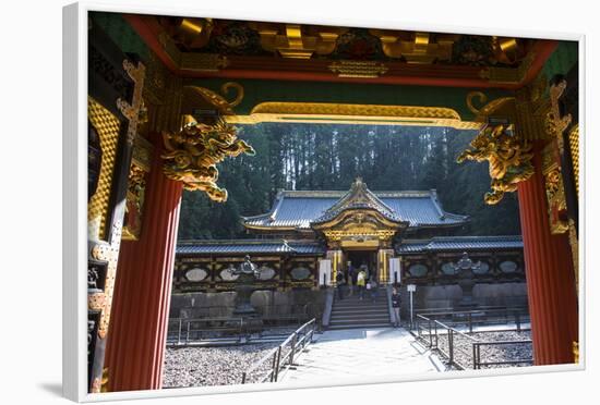 Entrance to the Lemitsu Mausoleum (Taiyuinbyo), UNESCO World Heritage Site, Nikko, Kanto, Japan-Michael Runkel-Framed Photographic Print