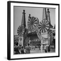 Entrance to the Luna Amusement Pavilion at Coney Island Amusement Park-Marie Hansen-Framed Photographic Print