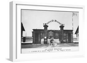 Entrance to the Maginot Barracks, Maginot Line, France, C1935-1940-null-Framed Giclee Print