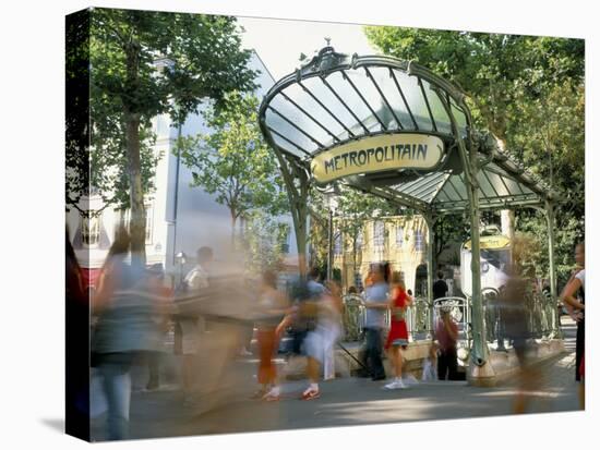 Entrance to the Metro at Abbesses, Montmartre, Paris, France-Jean Brooks-Stretched Canvas