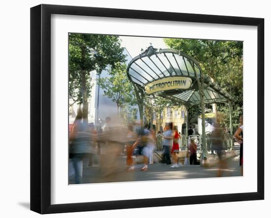 Entrance to the Metro at Abbesses, Montmartre, Paris, France-Jean Brooks-Framed Photographic Print