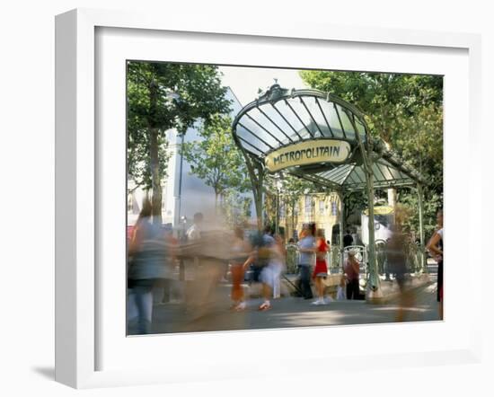 Entrance to the Metro at Abbesses, Montmartre, Paris, France-Jean Brooks-Framed Photographic Print