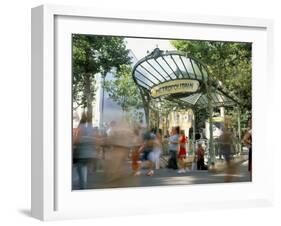 Entrance to the Metro at Abbesses, Montmartre, Paris, France-Jean Brooks-Framed Photographic Print