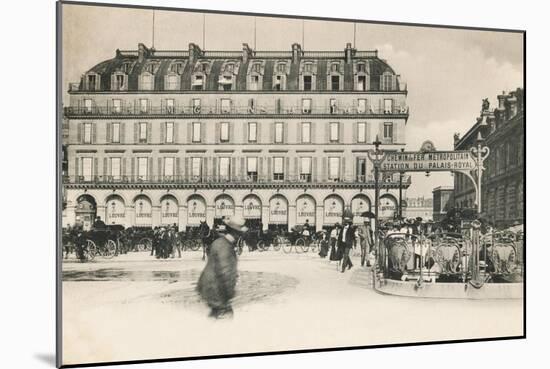 Entrance to the Metro Station, Place Du Palais Royal, Paris, 1903-null-Mounted Giclee Print