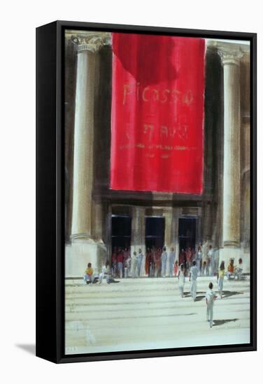 Entrance to the Metropolitan Museum, New York City, 1990-Lincoln Seligman-Framed Stretched Canvas