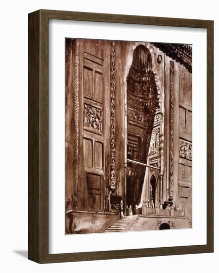 Entrance to the Mosque of Sultan Hassan, 1928-Louis Cabanes-Framed Giclee Print