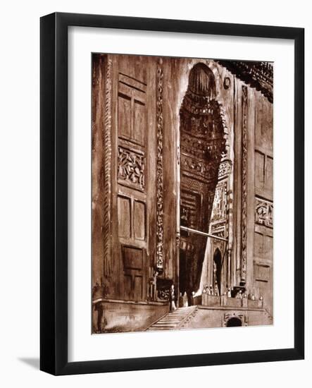 Entrance to the Mosque of Sultan Hassan, 1928-Louis Cabanes-Framed Giclee Print