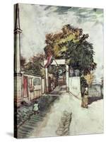 Entrance to the Moulin de la Galette-Vincent van Gogh-Stretched Canvas