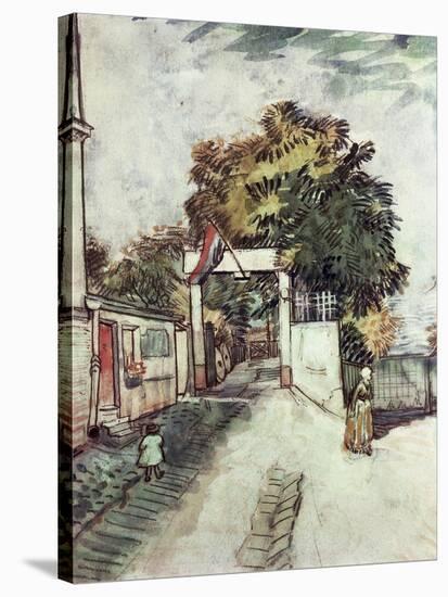 Entrance to the Moulin de la Galette-Vincent van Gogh-Stretched Canvas