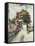 Entrance to the Moulin de la Galette-Vincent van Gogh-Framed Stretched Canvas