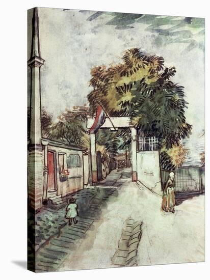 Entrance to the Moulin de la Galette-Vincent van Gogh-Stretched Canvas