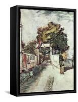 Entrance to the Moulin de la Galette-Vincent van Gogh-Framed Stretched Canvas