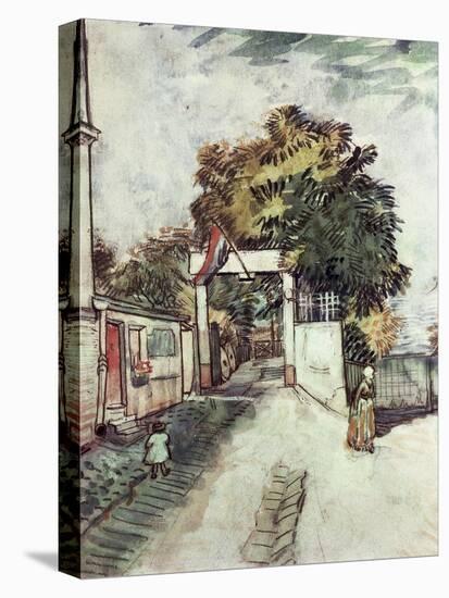 Entrance to the Moulin de la Galette-Vincent van Gogh-Stretched Canvas