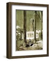 Entrance to the Muhammad Ali Mosque, Cairo, Egypt, 1928-Louis Cabanes-Framed Giclee Print