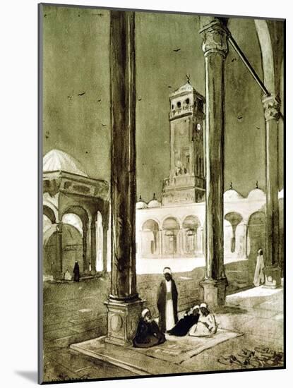 Entrance to the Muhammad Ali Mosque, Cairo, Egypt, 1928-Louis Cabanes-Mounted Giclee Print