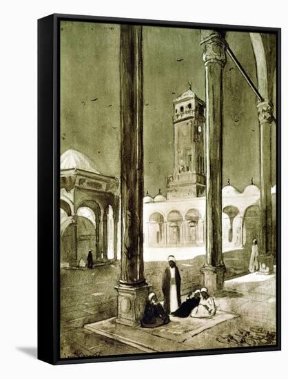 Entrance to the Muhammad Ali Mosque, Cairo, Egypt, 1928-Louis Cabanes-Framed Stretched Canvas