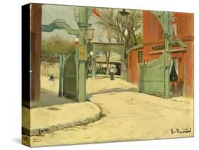 Entrance to the Park of the Moulin De La Galette-Santiago Rusiñol-Stretched Canvas