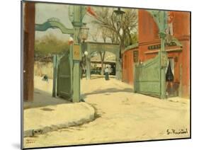 Entrance to the Park of the Moulin De La Galette-Santiago Rusiñol-Mounted Giclee Print