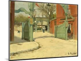 Entrance to the Park of the Moulin De La Galette-Santiago Rusiñol-Mounted Giclee Print
